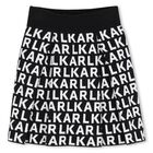 Girls Black & White Logo Skirt, 1, hi-res