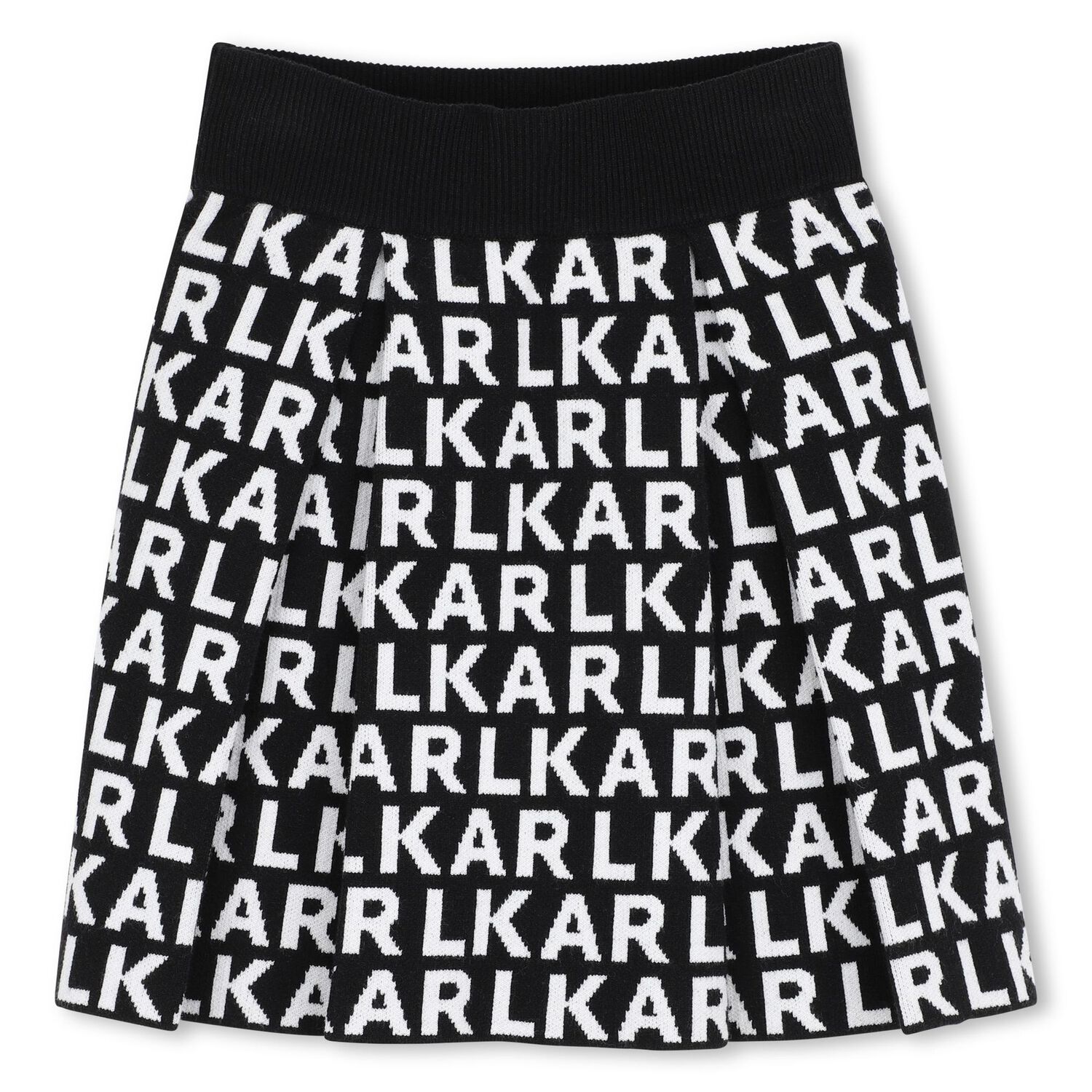 Girls Black & White Logo Skirt, 1, hi-res