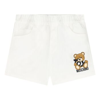 Younger Boys Navy Blue Teddy Bear Logo Shorts