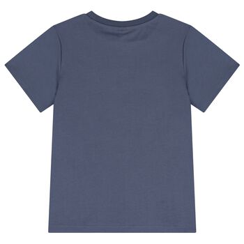 Boys Navy Blue Horse Logo T-Shirt