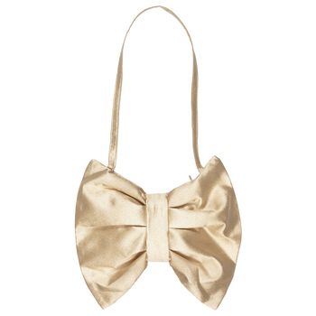 Girls Gold Bow Handbag
