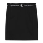 Girls Black Logo Skirt, 1, hi-res