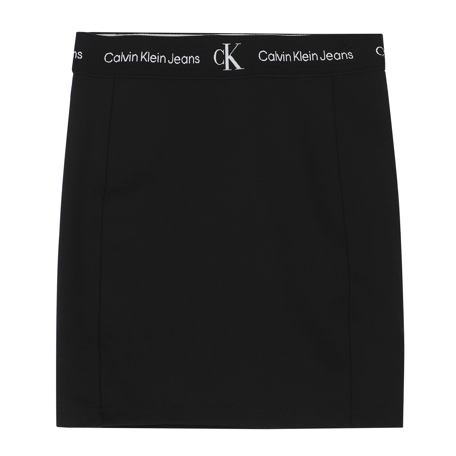 Girls Black Logo Skirt, 1, hi-res