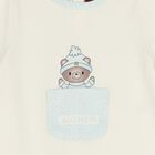 Baby Boys Ivory Teddy Bear Logo Romper, 2, hi-res