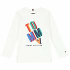 Boys White Logo Top, 1, hi-res