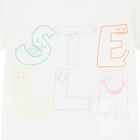 Younger Girls Ivory Logo T-Shirt, 1, hi-res