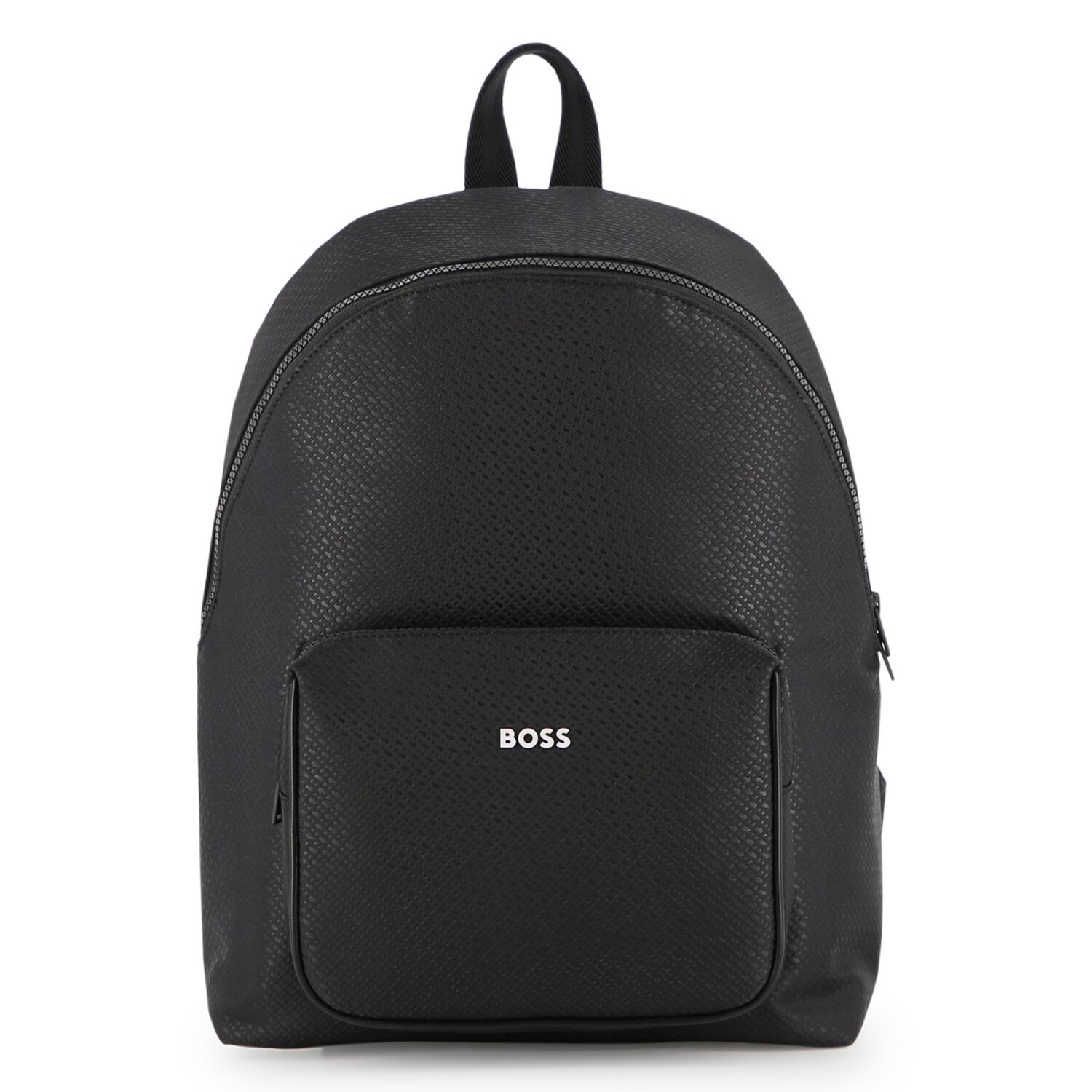 Boys Black Logo Backpack, 1, hi-res