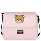 Pink Teddy Bear Logo Baby Changing Bag, 3, hi-res