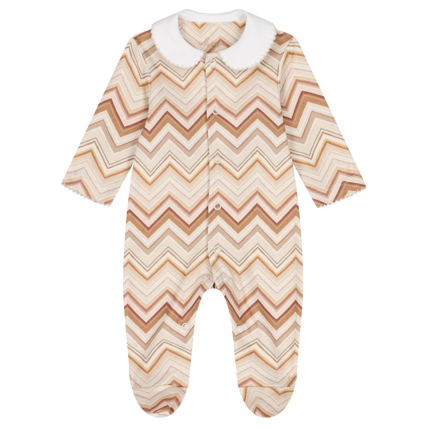 Mult-Coloured Zig Zag Babygrow, 4, hi-res
