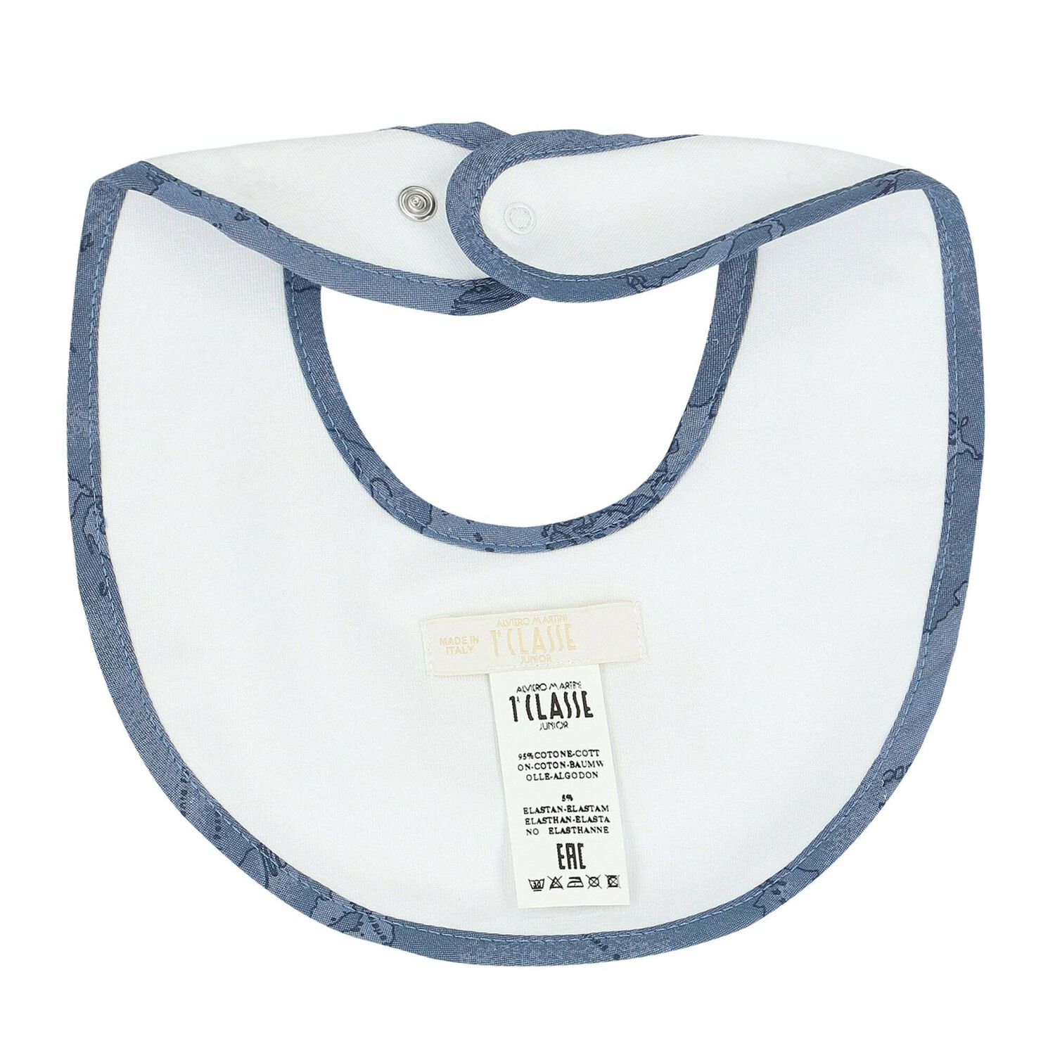 White Geo Map Baby Bib, 1, hi-res image number null