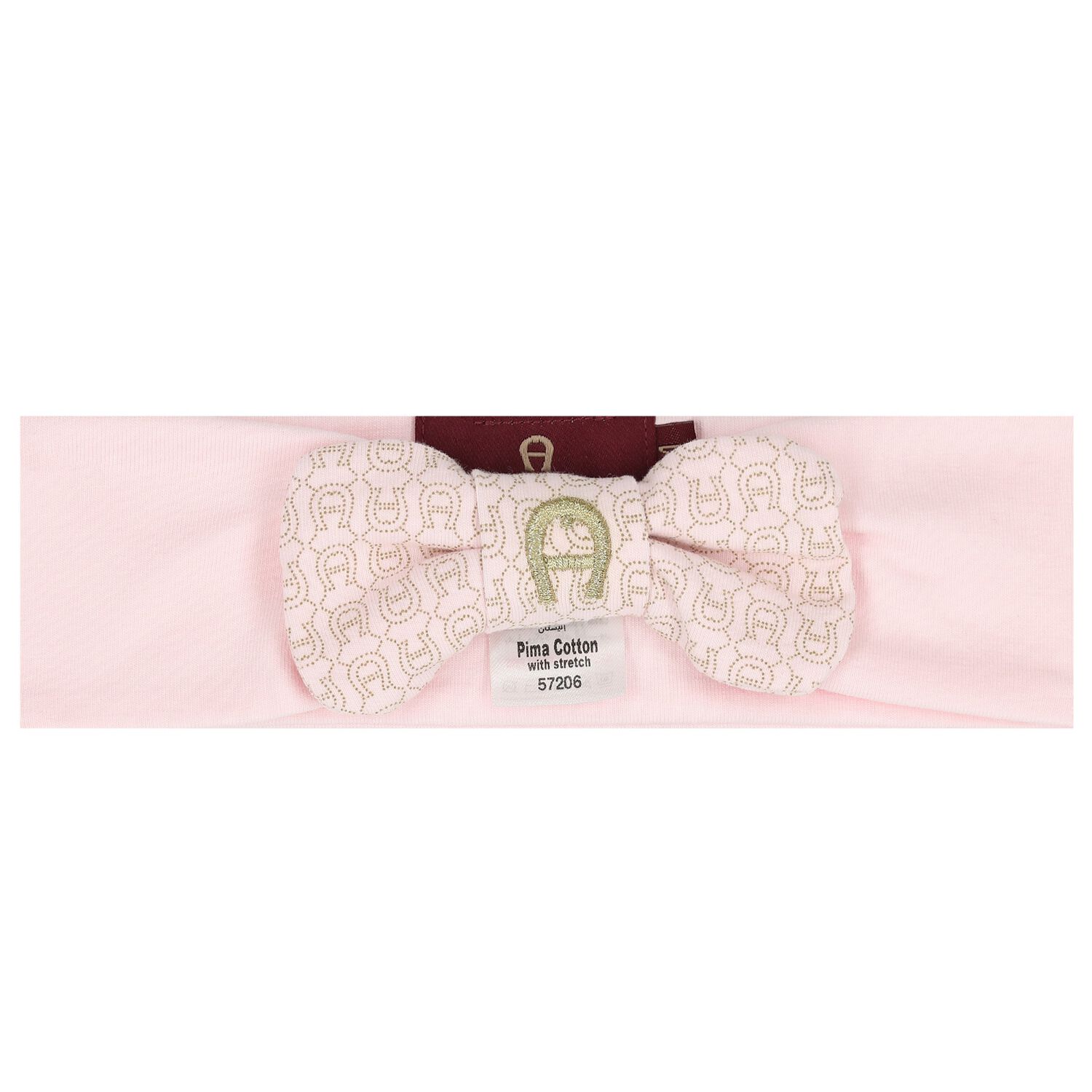 Baby Girls Pink Bow Logo Headband, 2, hi-res