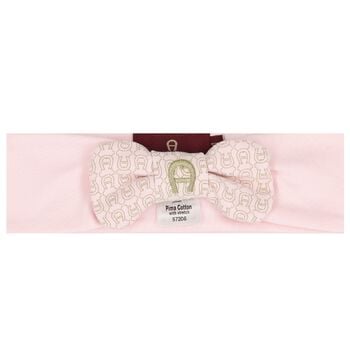 Baby Girls Pink Bow Logo Headband
