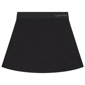Girls Black Logo Skirt