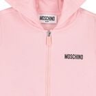 Younger Girls Pink Teddy Bear Logo Tracksuit, 3, hi-res