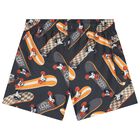 Boys Grey Skate Board Swim Shorts, 1, hi-res