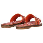 Girls White & Orange Canvas Majolica Sliders, 1, hi-res