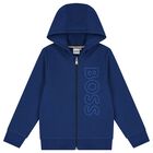 Boys Blue Logo Tracksuit, 1, hi-res