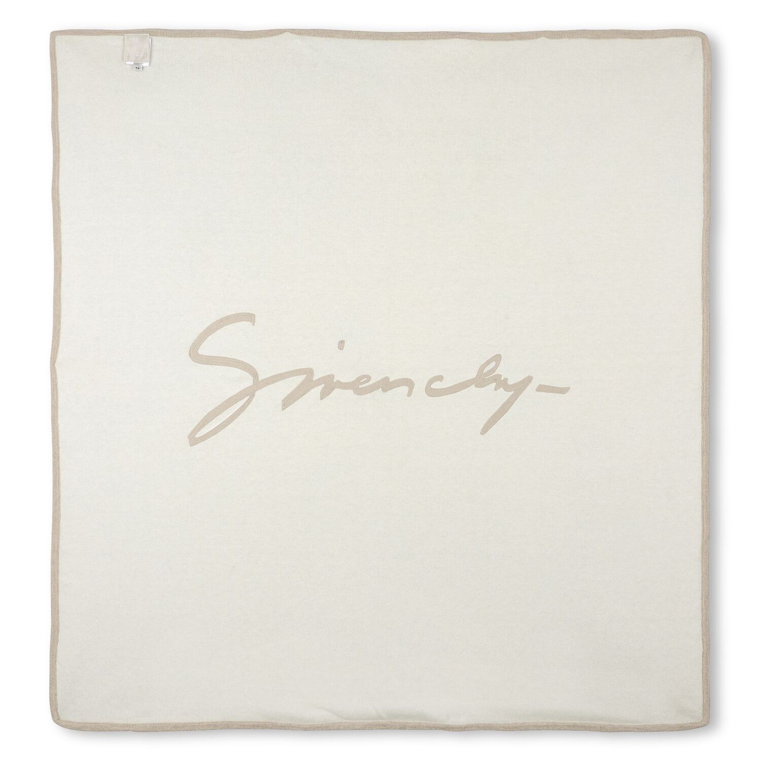Beige & Ivory Logo Baby Blanket, 1, hi-res image number null