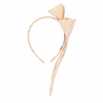 Girls Beige Embellished Headband