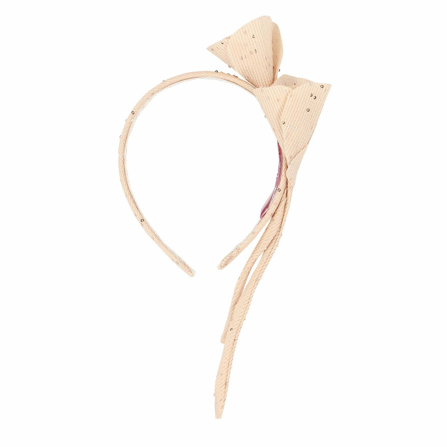 Girls Beige Embellished Headband, 1, hi-res image number null