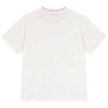 Girls White Logo T-Shirt