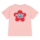 Younger Girls Pink Logo T-Shirt, 1, hi-res