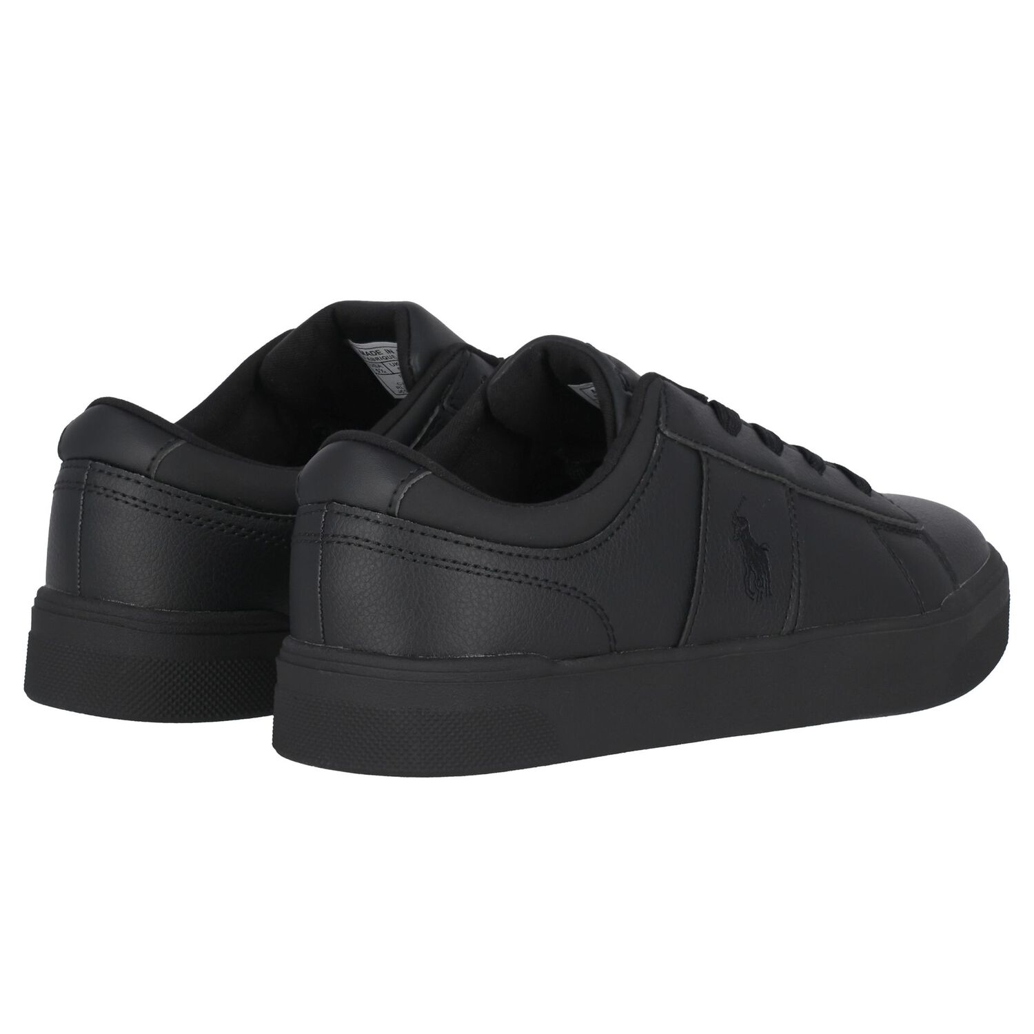 Boys Black Logo Trainers, 1, hi-res