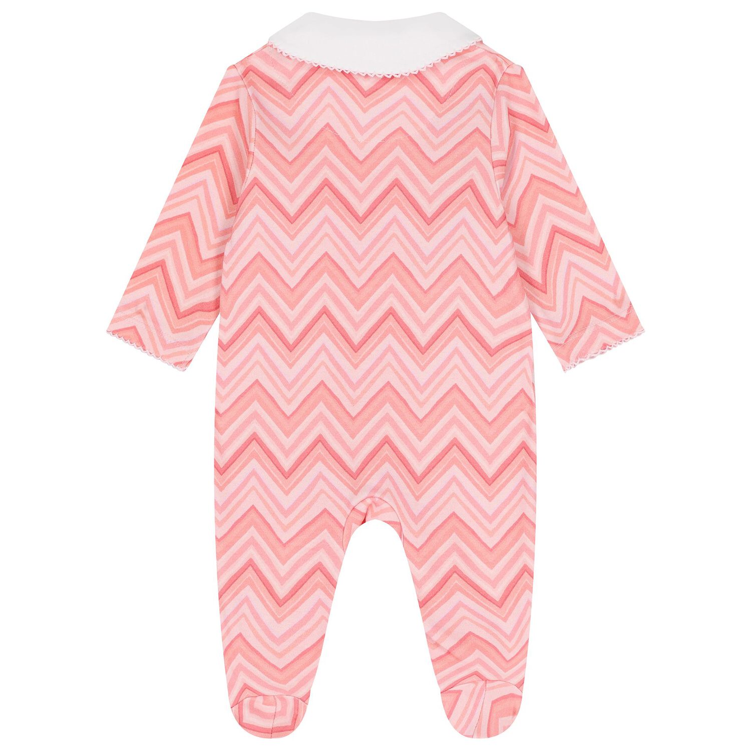Baby Girls Pink Zig Zag Babygrow, 5, hi-res