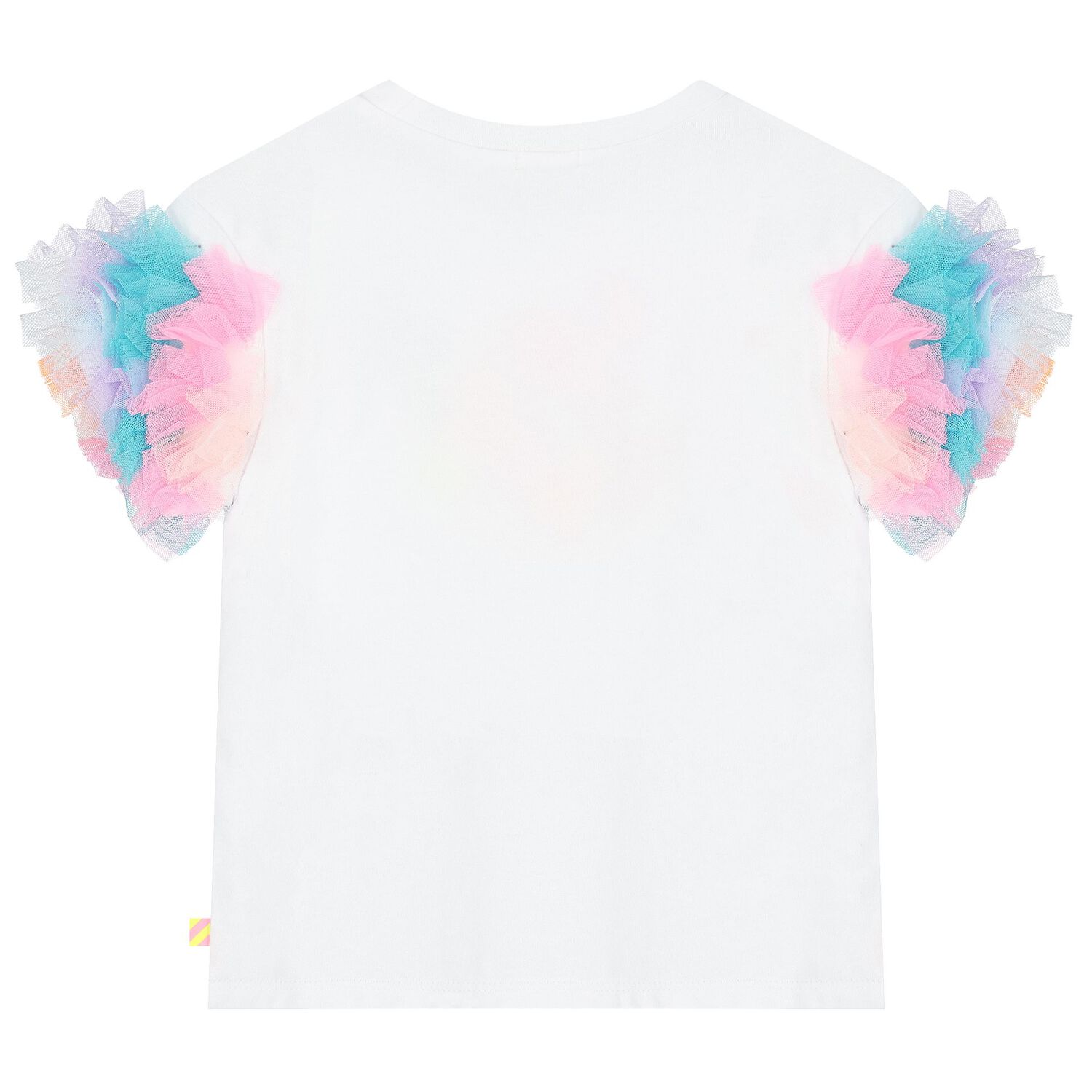 Girls White Ruffled Top, 1, hi-res