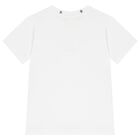 Boys White Logo T-Shirt, 2, hi-res