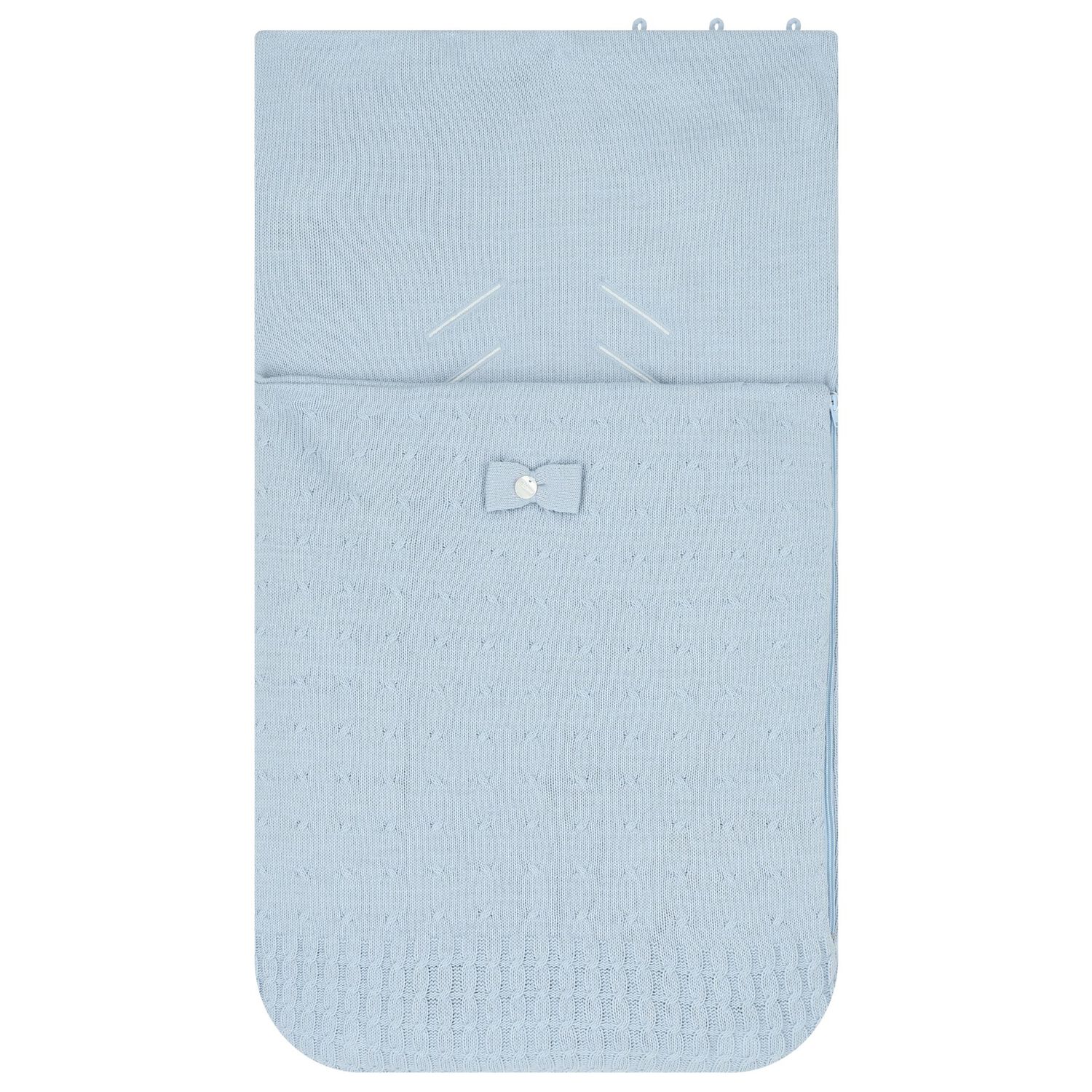 Baby Boys Blue Baby Knit Nest, 1, hi-res
