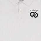 Younger Boys White & Black Logo Polo Shirt, 1, hi-res