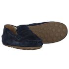 Younger Boys Blue Mocassins, 2, hi-res