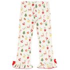 Girls Ivory & Red Ruffled Pyjamas, 1, hi-res