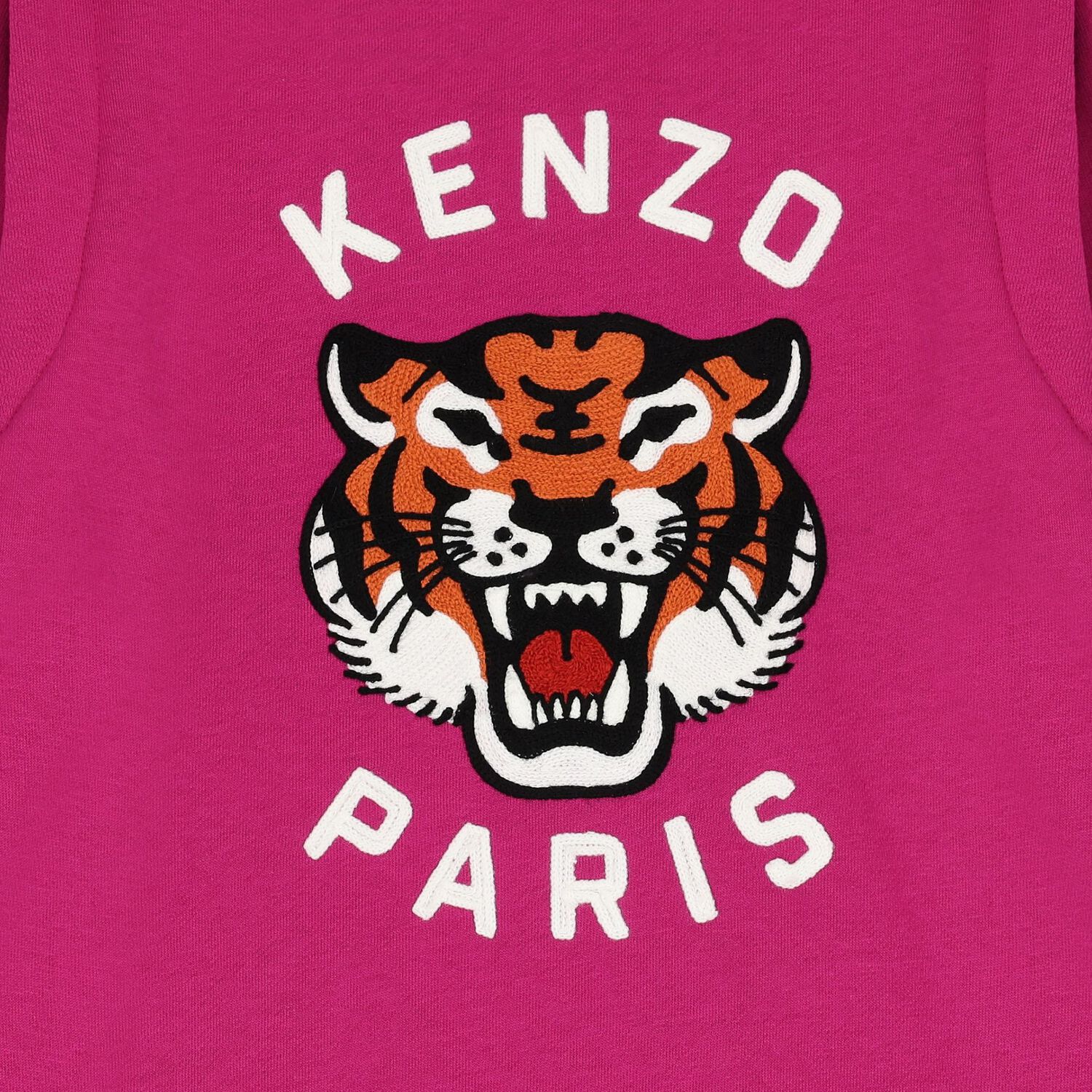 Girls Pink Lucky Tiger Logo Sweatshirt Dress, 1, hi-res image number null