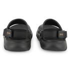 Boys Black Logo Sandals, 1, hi-res