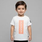 Younger Boys White Logo T-Shirt, 3, hi-res