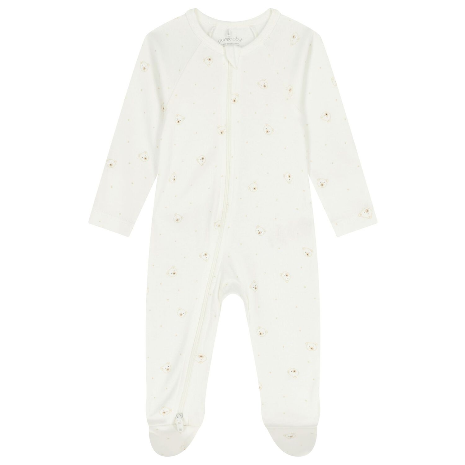 White Teddy Bear Babygrow Set, 1, hi-res image number null