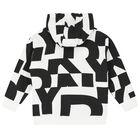 White & Black Logo Hooded Top, 1, hi-res