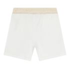 Baby Boys White & Beige Knitted Shorts Set, 1, hi-res