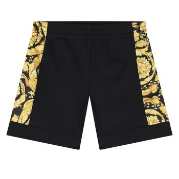 Younger Boys Black Barroco Shorts