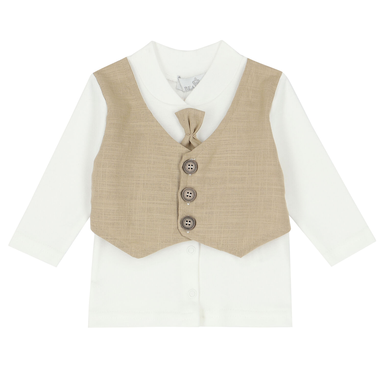 Baby Boys Ivory & Beige 4-Piece Set, 1, hi-res image number null