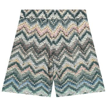 Boys Multi-Coloured Zig Zag Swim Shorts