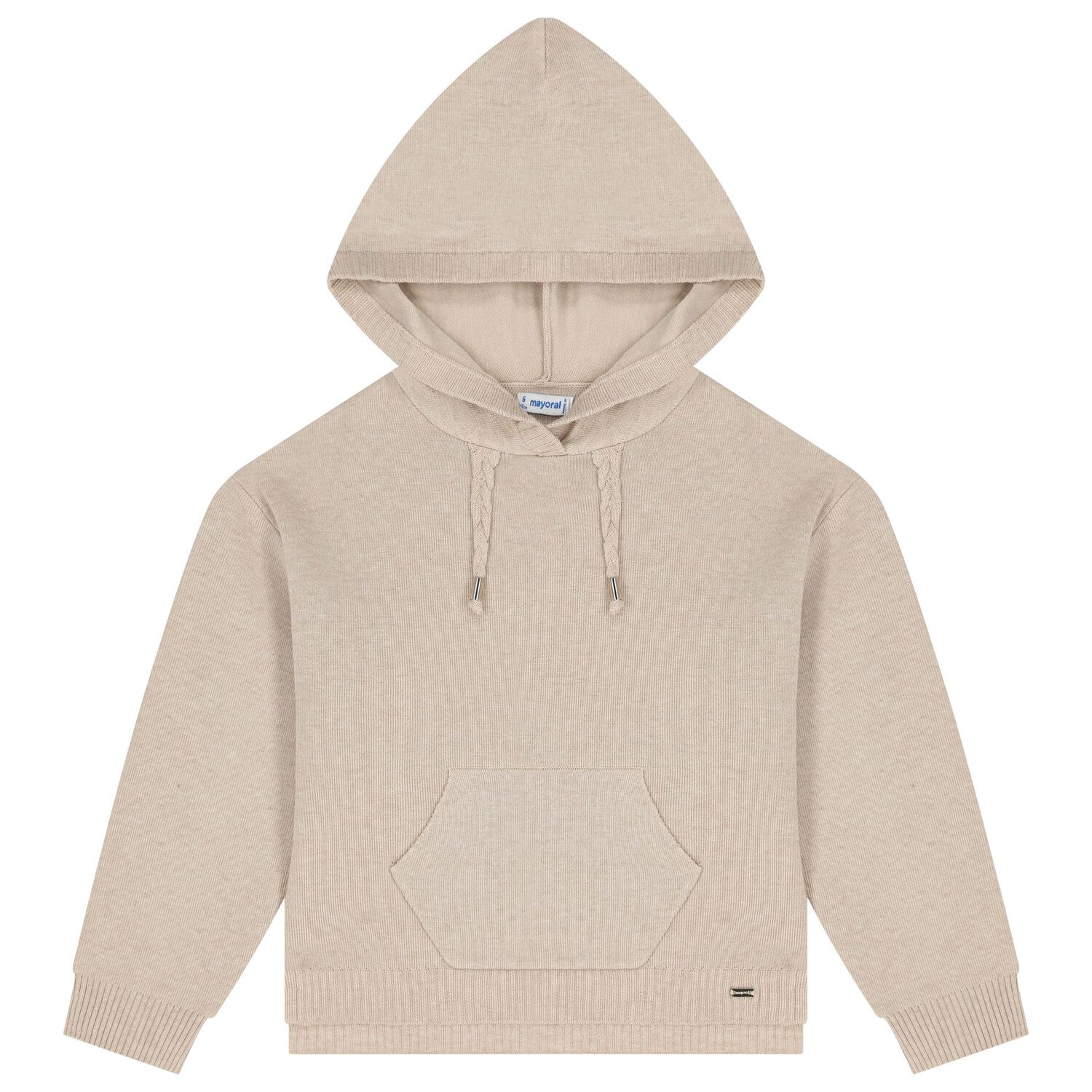 Girls Beige Knitted Trousers Set, 1, hi-res