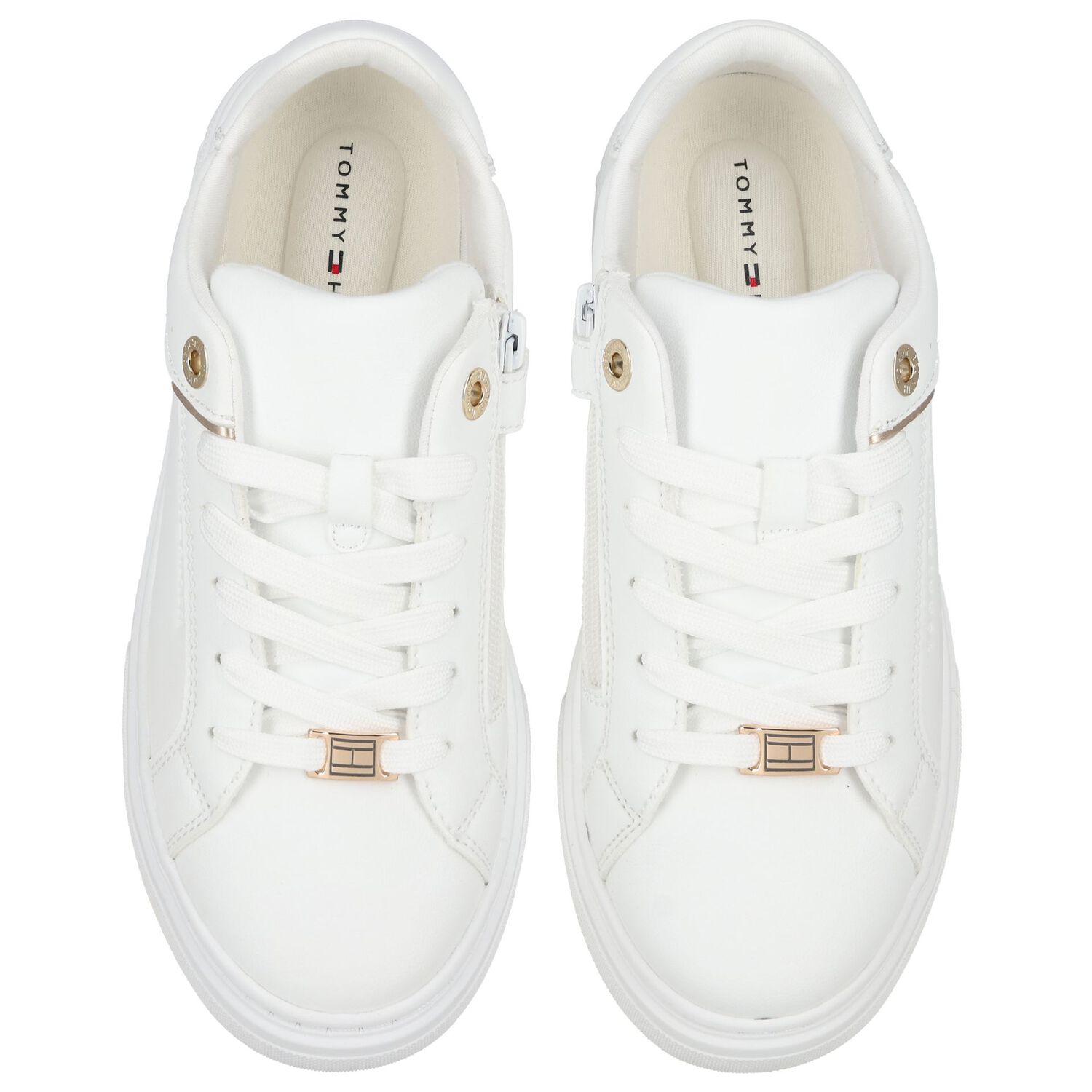 White Logo Trainers, 1, hi-res