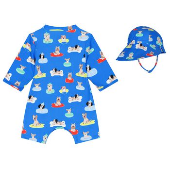 Baby Boys Blue Sunsuit Set