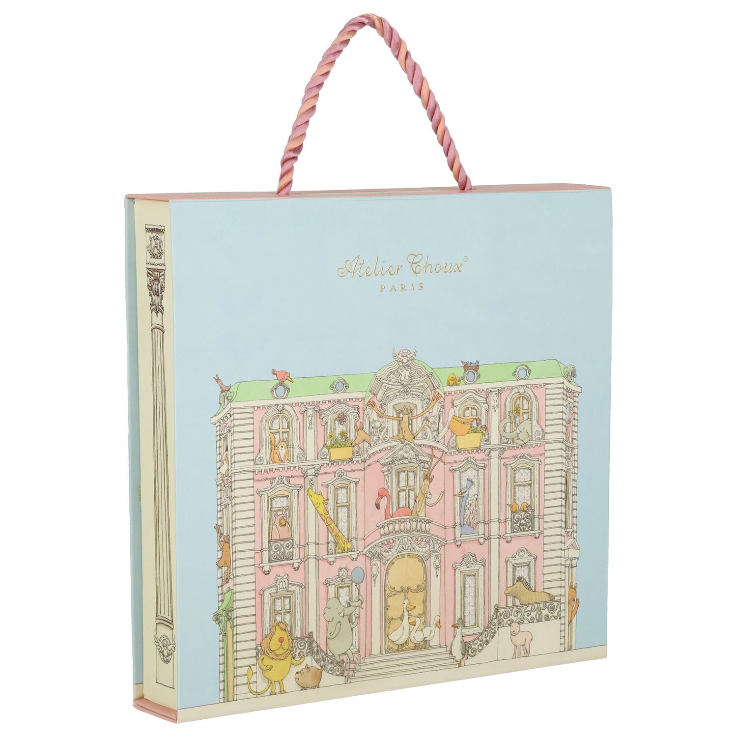 Ivory & Blue Ballet de Paris Baby Carr&eacute; Swaddle & Bib Gift Set, 1, hi-res