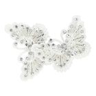 Girls White & Silver Butterfly Hair Clip, 3, hi-res