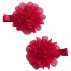 Girls Red Flower Hairclips ( 2 Pack ), 1, hi-res