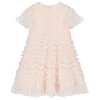 Girls Pink Ruffle Tulle Dress, 1, hi-res